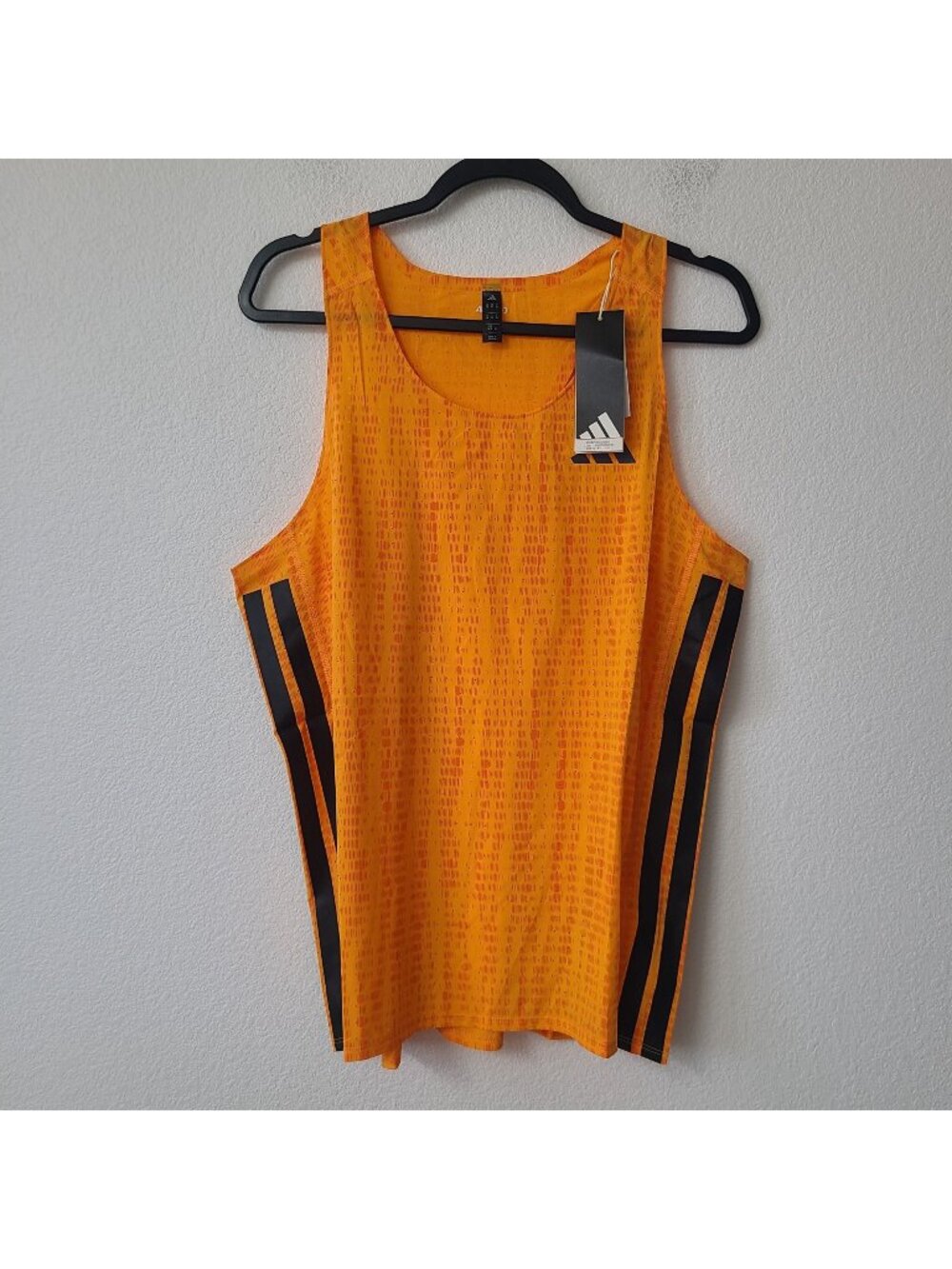 Adidas Adizero Running Singlet KC7923 Size M Orange